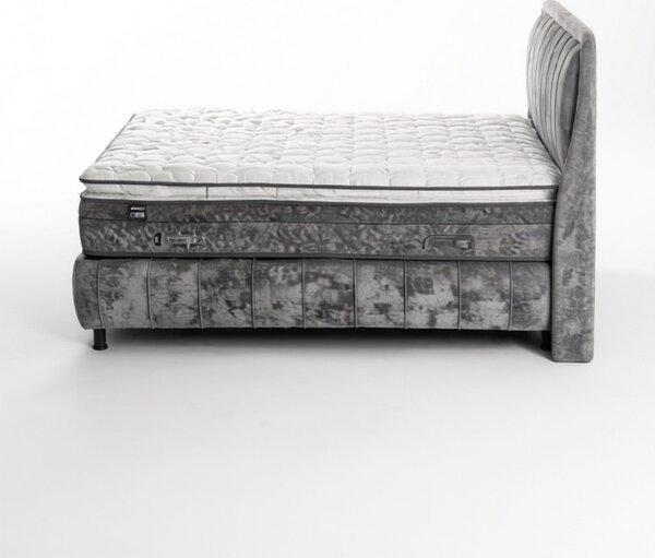 Livora Elite Ágyneműtartós Ágykeret és 7 Zónás Táskarugós Matrac Szett - 160x200x31 cm - Comfort Párnás Táskarugós Matrac