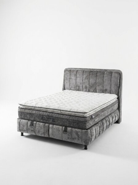 Livora Elite Ágyneműtartós Ágykeret és 7 Zónás Táskarugós Matrac Szett - 160x200x31 cm - Comfort Párnás Táskarugós Matrac