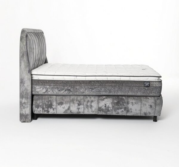 Livora Elite Ágyneműtartós Ágykeret és 7 Zónás Táskarugós Matrac Szett - 160x200x31 cm - Comfort Párnás Táskarugós Matrac