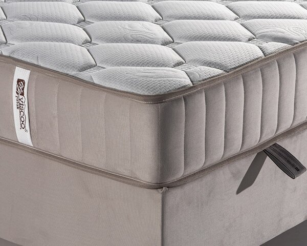 Karolina boxspring ágy (Szín: Barna, Méret: 140x200)