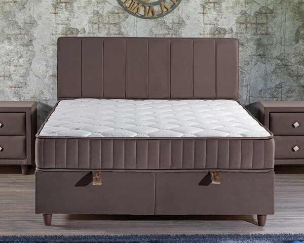 Karolina boxspring ágy (Szín: Barna, Méret: 140x200)