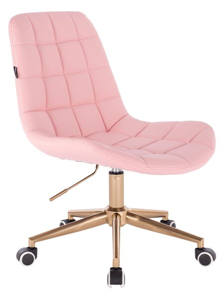 HR590K Rózsaszín modern műbőr szék arany lábbal