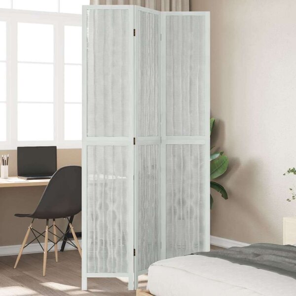 VidaXL 3 Paneles Fa Térelválasztó - 105-110 x 220 cm, Fehér