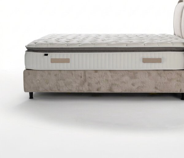 Livora Style Ágyneműtartós Ágykeret és 7 Zónás Táskarugós Matrac Szett - 160x200x33 cm - Comfort Párnás H4 Táskarugós Matrac