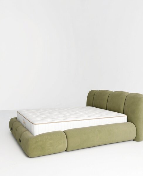 Livora LOTUS Ágyneműtartós Ágykeret és Matrac Szett - 180x200x30 cm - 7 zónás Ortopéd Táskarugós Matrac