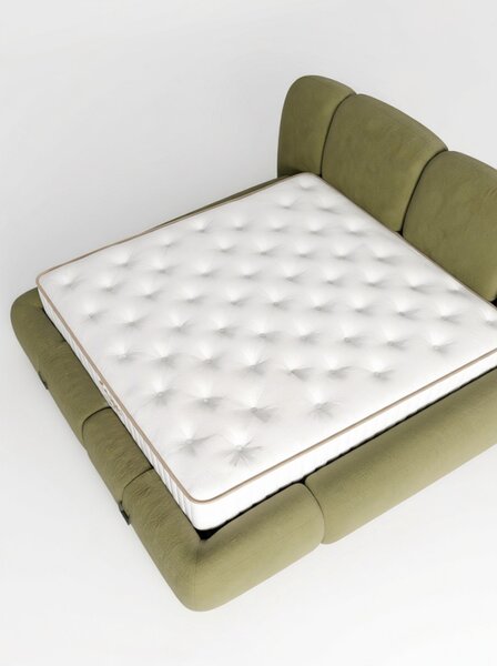 Livora LOTUS Ágyneműtartós Ágykeret és Matrac Szett - 180x200x30 cm - 7 zónás Ortopéd Táskarugós Matrac
