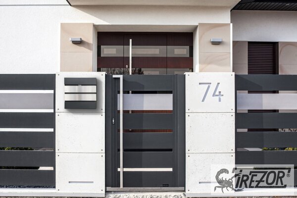 Trezor Postaláda Fence Design III. Antracit+szálcsiszolt dekor