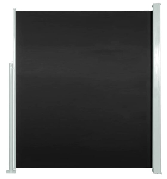 Fekete behúzható oldalsó napellenző 160 x 500 cm