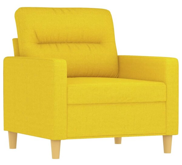 VidaXL világossárga szövet kanapéfotel lábtartóval 60 cm
