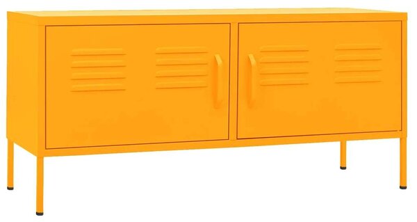 Modern Acél TV Szekrény - Mustársárga - 105x35x50 cm