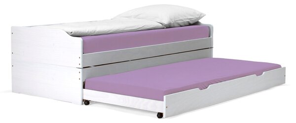 Ágy kihúzható pótággyal Flapi (fehér)