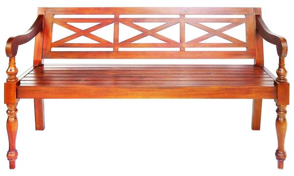 VidaXL sötétbarna tömör mahagóni Batavia pad 123 cm