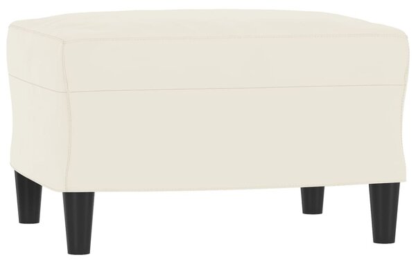 VidaXL krémszínű bársony kanapéfotel lábtartóval 60 cm