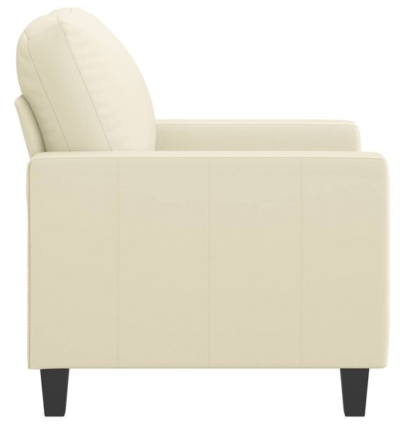 Krémszínű műbőr kanapéfotel 60 cm