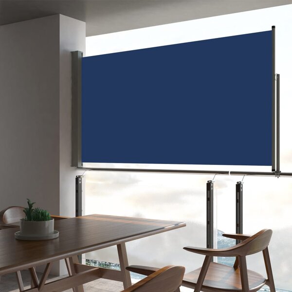VidaXL kék behúzható oldalsó terasz napellenző 160 x 300 cm
