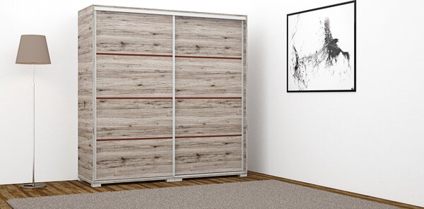 BORNEO tolóajtós gardrób (Méret: 100 cm)