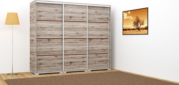 BORNEO tolóajtós gardrób (Méret: 100 cm)