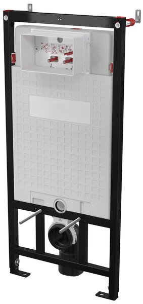 Deante Easy Lock, rejtett WC-modul fali WC-csészékhez, 4/2 l öblítésű, 510x1176 mm, fekete, CSTEWC01