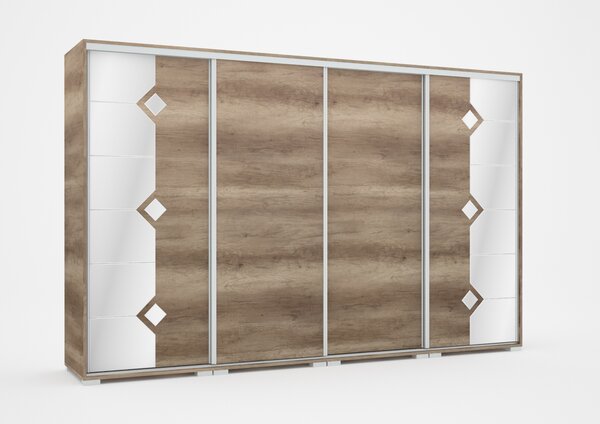 DIAMOND tolóajtós gardrób (Méret: 120 cm)