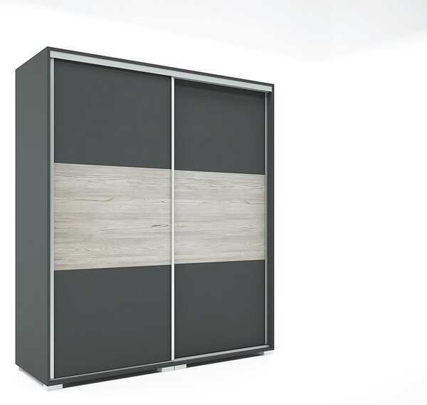 LUX tolóajtós gardrób (Méret: 100 cm, Tükör: tükör nélkül)