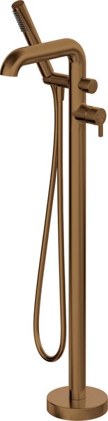 Deante Silia, szabadon álló kádcsaptelep zuhanyszettel, szálcsiszolt bronz, BQS_C17M