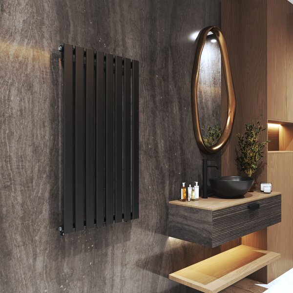 Gamma Vertical, fűtőelem 600x1100 mm, 737 W, matt fekete, GMA-VERT-11060-BK
