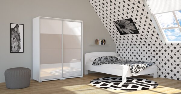 Bond magasfényű gardrób (Méret: 100 cm, Tükör: tükör nélkül)