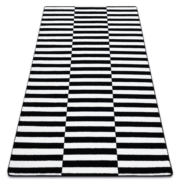 Sketch szőnyeg - F132 fehér/fekete- Csíkok