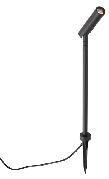 Modern leszúrható spotlámpa 12V fekete 10 cm LED-del IP65 - Voltaire Lino