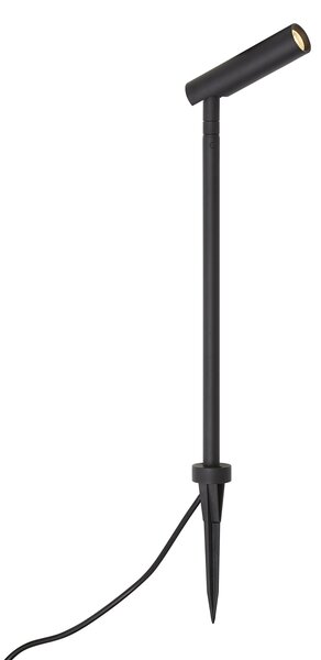 Modern leszúrható spotlámpa 12V fekete 10 cm LED-del IP65 - Voltaire Lino