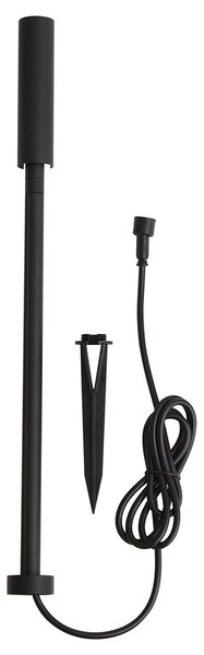Modern leszúrható spotlámpa 12V fekete 10 cm LED-del IP65 - Voltaire Lino