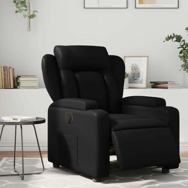 Elektromos Relax Fotel - Fekete Műbőr