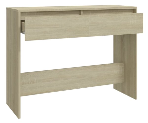 Sonoma tölgy színű szerelt fa dohányzóasztal 100x35x76,5 cm