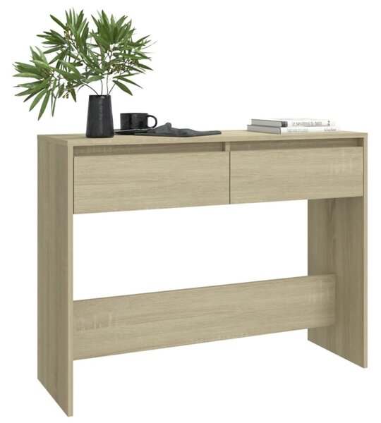 Sonoma tölgy színű szerelt fa dohányzóasztal 100x35x76,5 cm