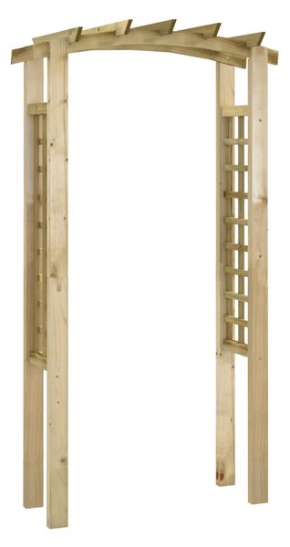 Impregnált tömör fenyőfa rácsos boltív 110 x 60 x 210 cm