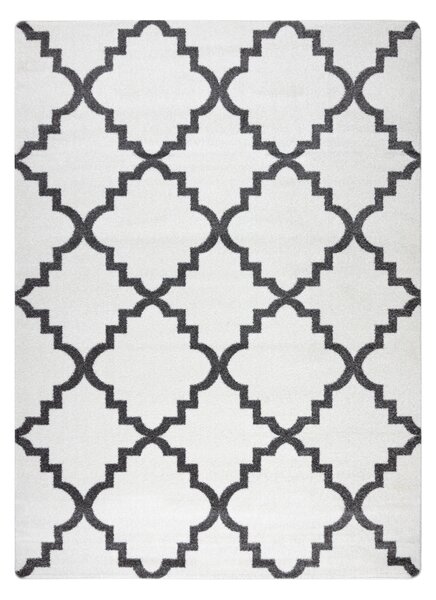 Sketch szőnyeg - F343 krém / szürke Lóhere Marokkói Trellis