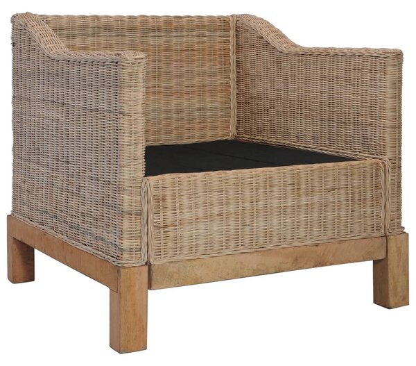 Természetes rattanfotel párnákkal