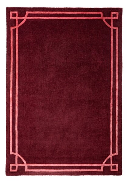 Borvörös kézi szövésű gyapjú szőnyeg 160x230 cm Gatsby – Flair Rugs