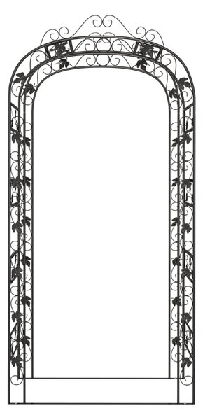 Fekete acél kerti boltív 116 x 45 x 240 cm