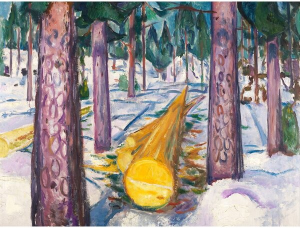 Edvard Munch - The Yellow Log másolat, 60 x 45 cm