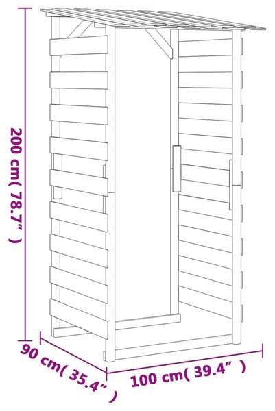 4 db impregnált fenyőfa pergola tetővel 100 x 90 x 200 cm