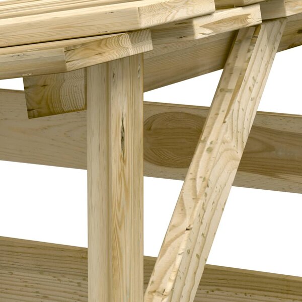 4 db impregnált fenyőfa pergola tetővel 100 x 90 x 200 cm