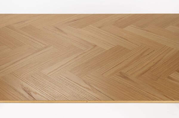 Étkezőasztal tölgyfa dekorral 80x160 cm Fabio – White Label