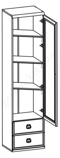 Indiana JWIT1D2S 50 vitrines szekrény