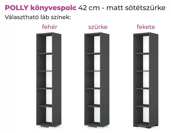 POLLY könyvespolc (Méret: 42 cm)