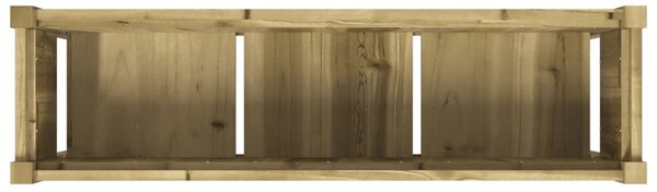 Impregnált fenyőfa kerti virágláda lábakkal 110 x 31 x 70 cm