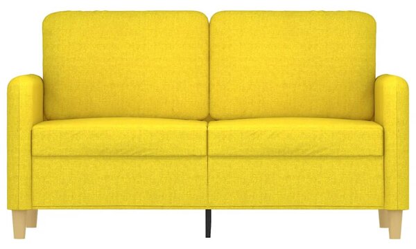 2 személyes világossárga szövet kanapé 120 cm