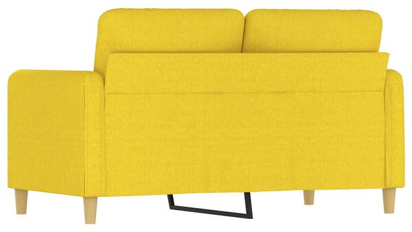 2 személyes világossárga szövet kanapé 120 cm