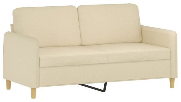 Kétszemélyes krémszínű szövetkanapé 140 cm