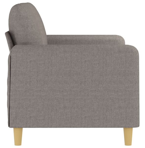 Kétszemélyes fekete szövetkanapé 120 cm